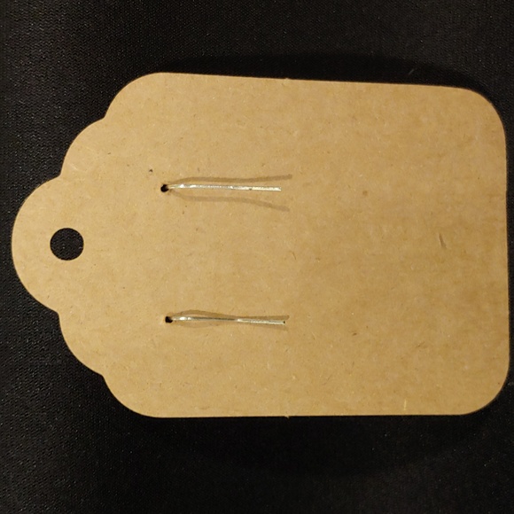 Boho round earrings with Diamond like center - Picture 3 of 3